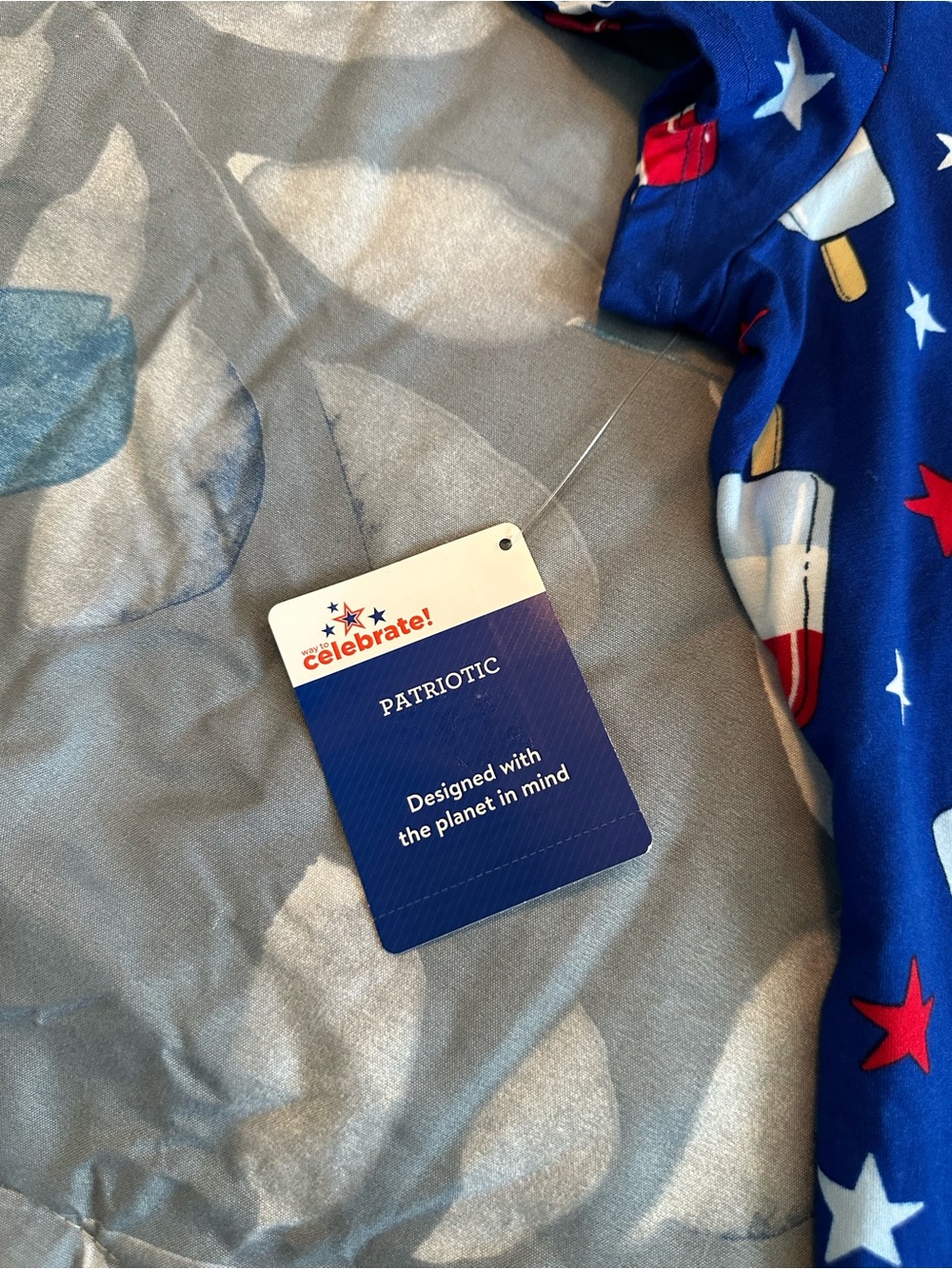 NWTS Celebrate Patriotic Women’s Blue Popsicle Print Short Pajama Set Sz 2X - Picture 2 of 10